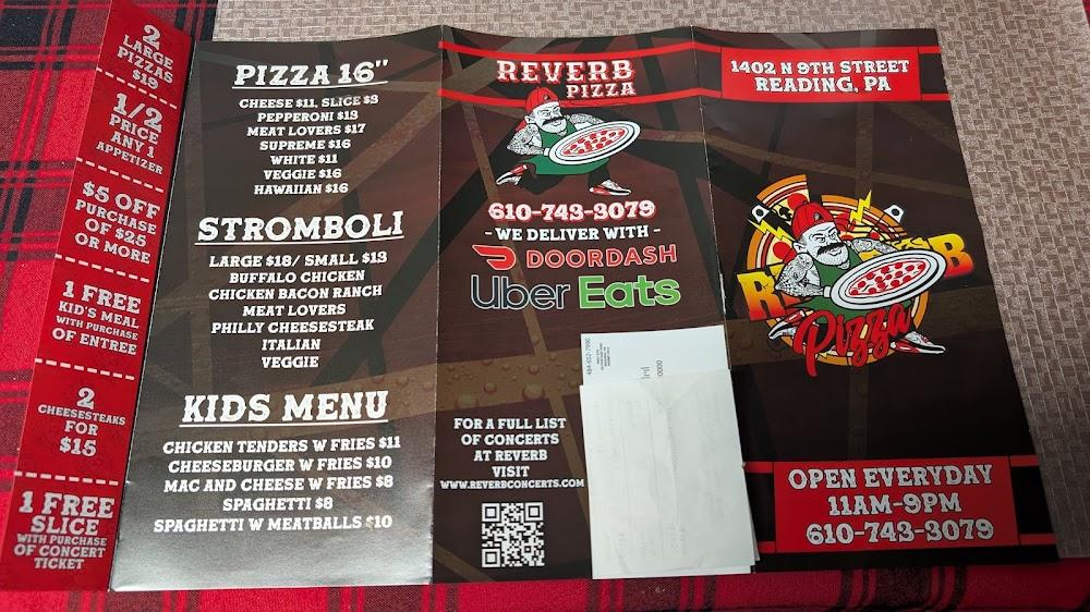 Reverb Pizza Menu image 3